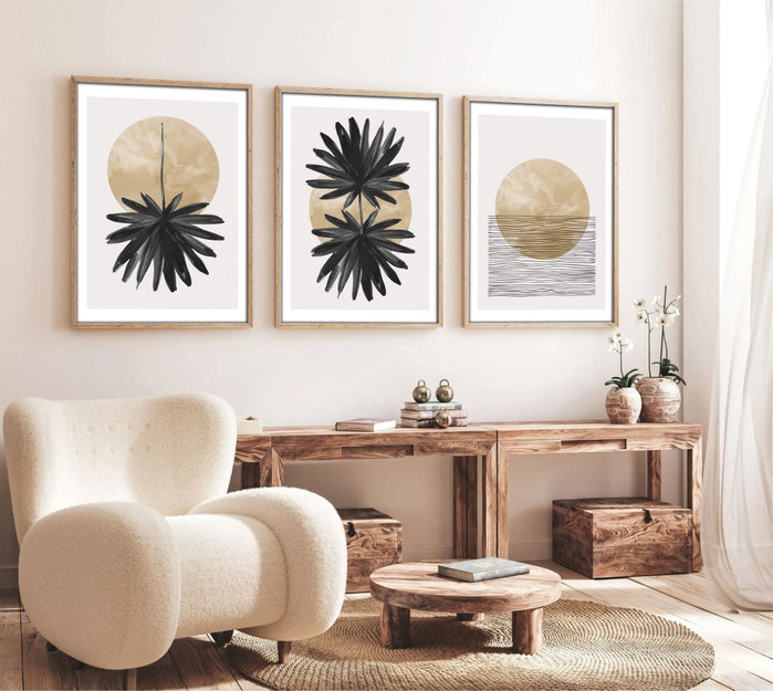 Wallity Huhu210 - Set de 3 Pinturas Decorativas en MDF de 35 x 50 cm Wallity Huhu210 - Set de 3 Pinturas Decorativas en MDF de 35 x 50 cm